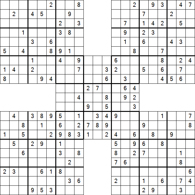 Samurai Sudoku - Medium