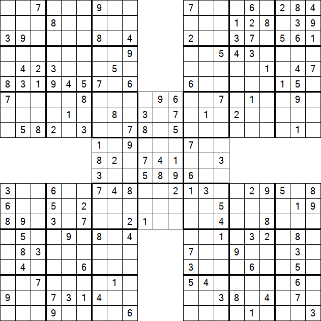 Samurai Sudoku - Médio