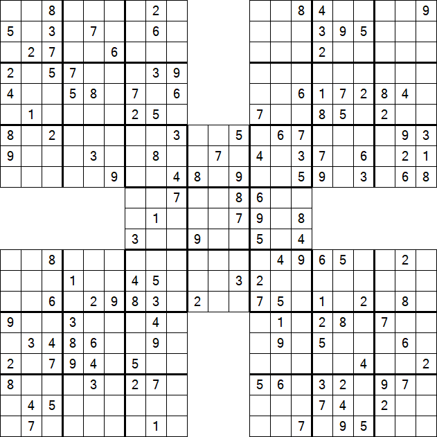 Samurai Sudoku - Medium
