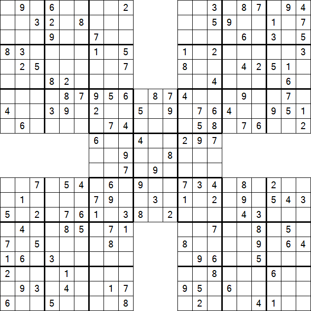 Samurai Sudoku - Médio