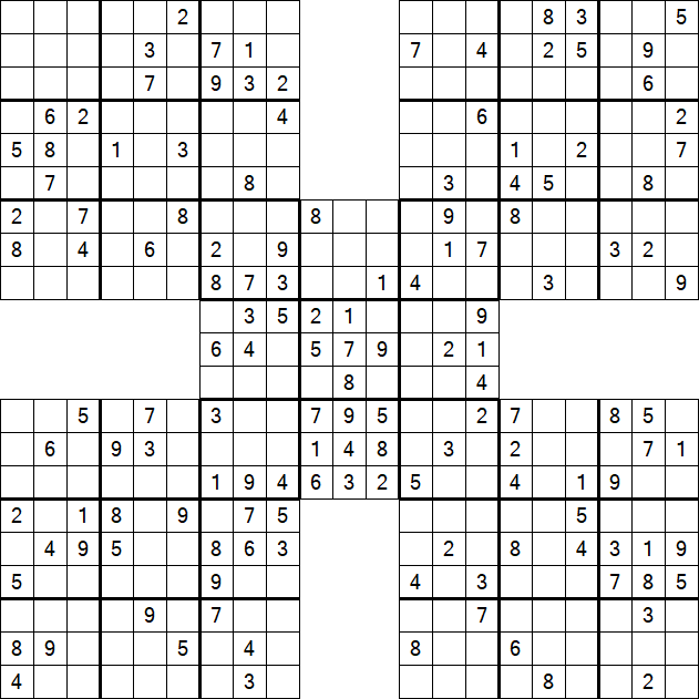 Samurai Sudoku - Moyen