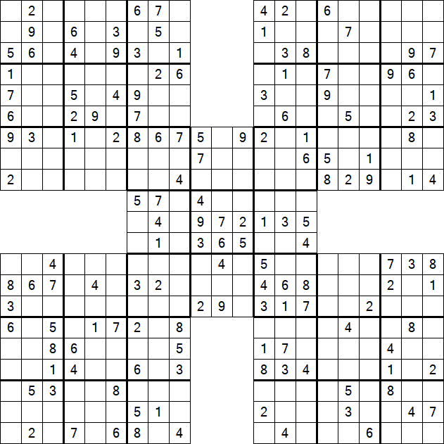 Samurai Sudoku - Moyen