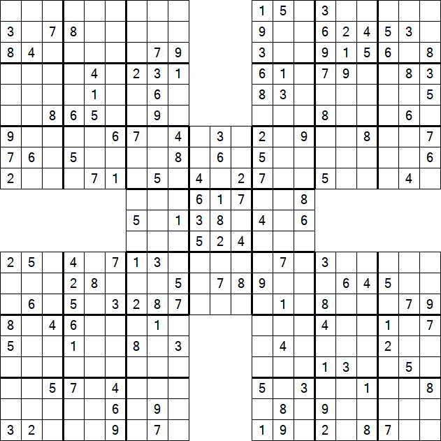 Samurai Sudoku - Medium