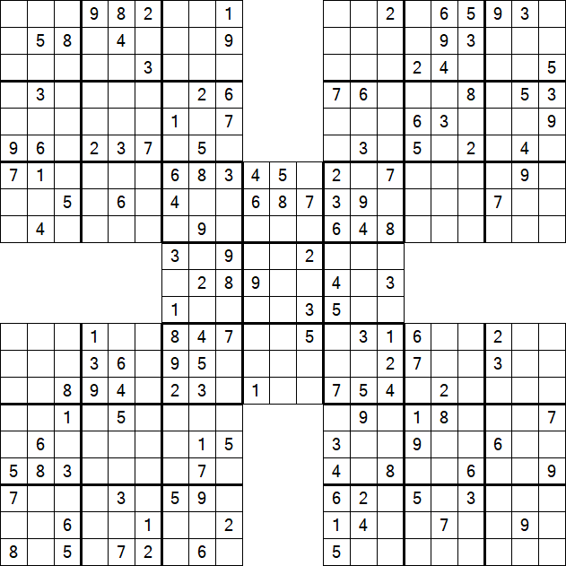 Samurai Sudoku - Medium