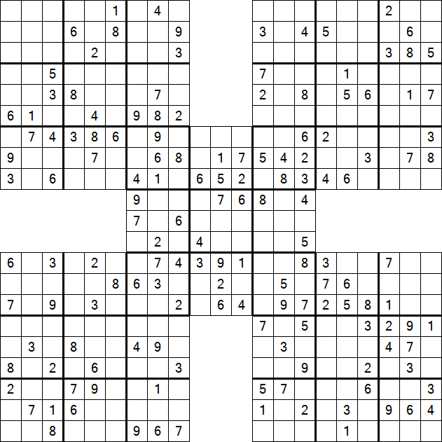 Samurai Sudoku - Medium