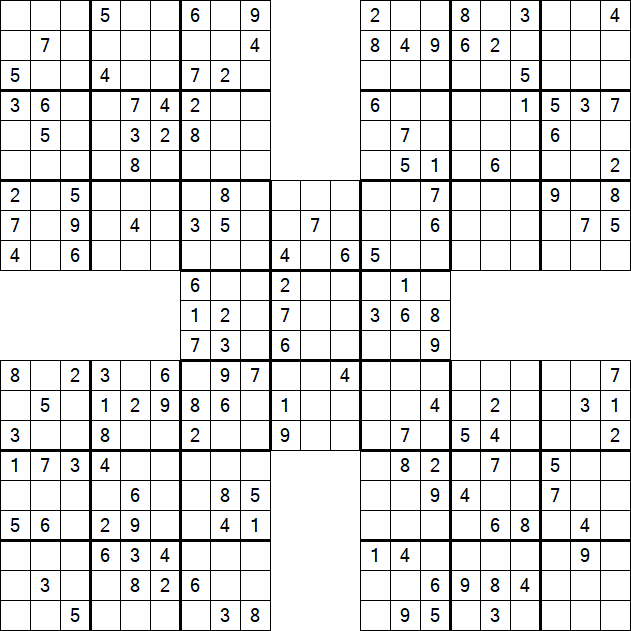 Samurai Sudoku - Medium