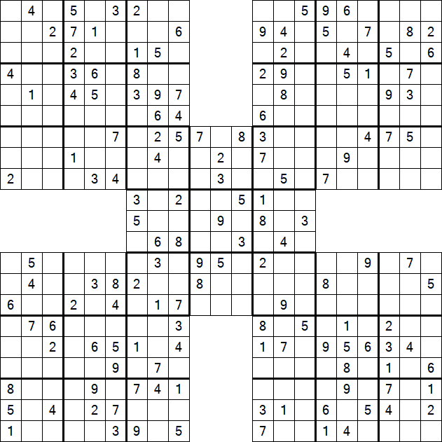 Samurai Sudoku - Medium