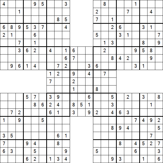 Samurai Sudoku - Medium