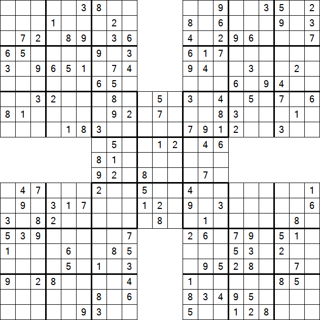 Samurai Sudoku - Medium