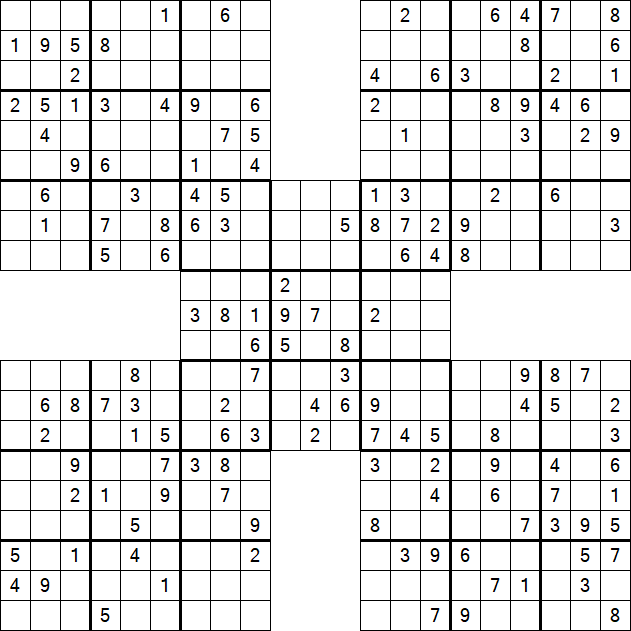Samurai Sudoku - Medium
