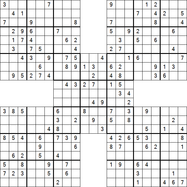 Samurai Sudoku - Medium
