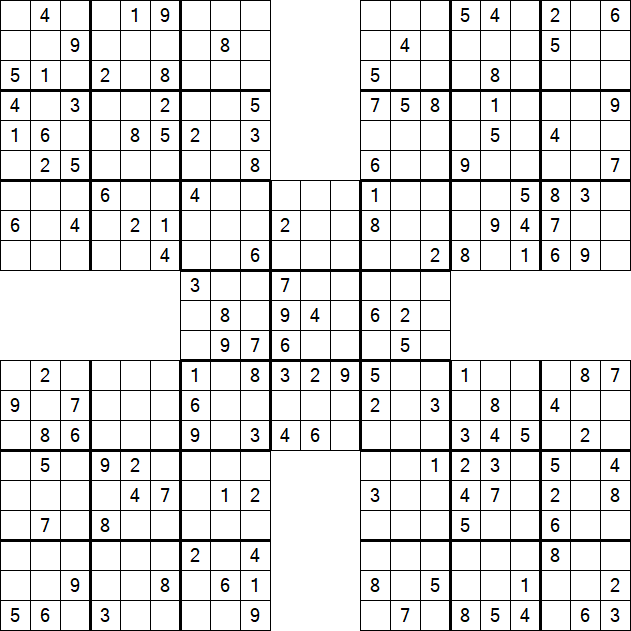 Samurai Sudoku - Moyen