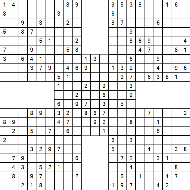 Samurai Sudoku - Moyen