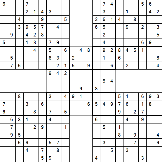 Samurai Sudoku - Moyen
