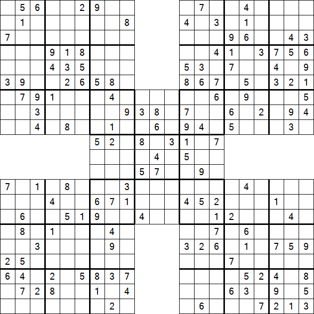 Samurai Sudoku - Moyen