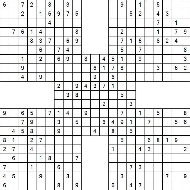 Samurai Sudoku - Moyen