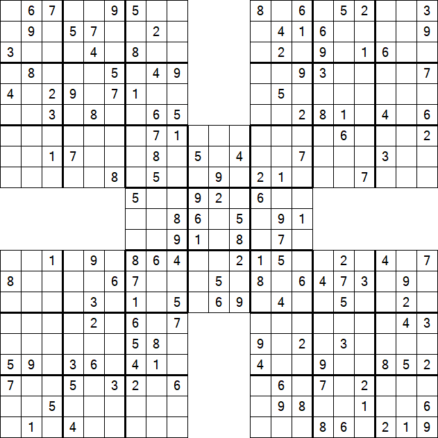 Samurai Sudoku - Moyen