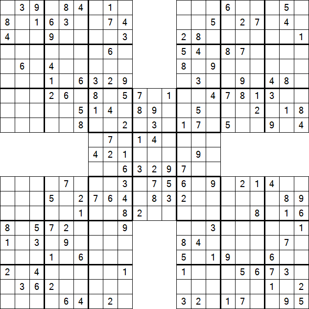 Samurai Sudoku - Moyen