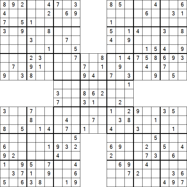 Samurai Sudoku - Moyen