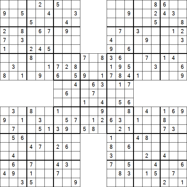 Samurai Sudoku - Moyen