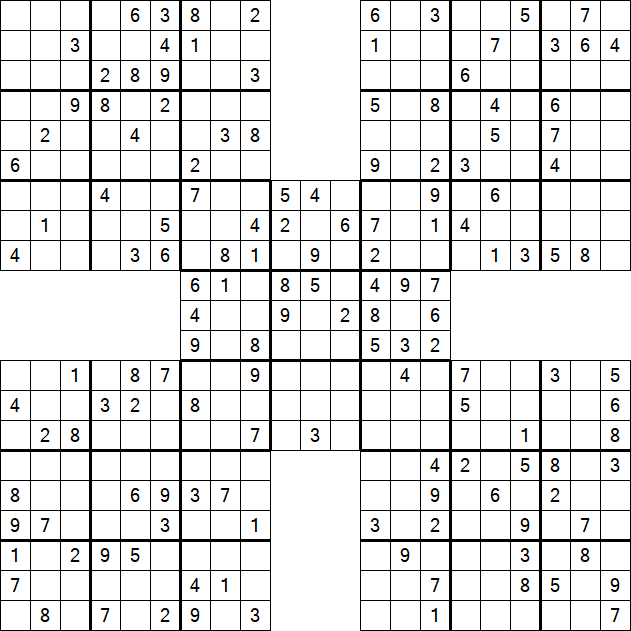 Samurai Sudoku - Moyen