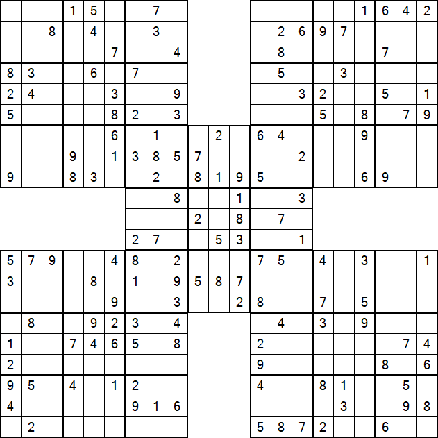 Samurai Sudoku - Moyen