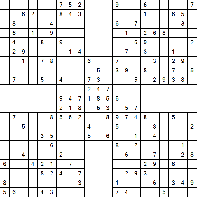 Samurai Sudoku - Moyen
