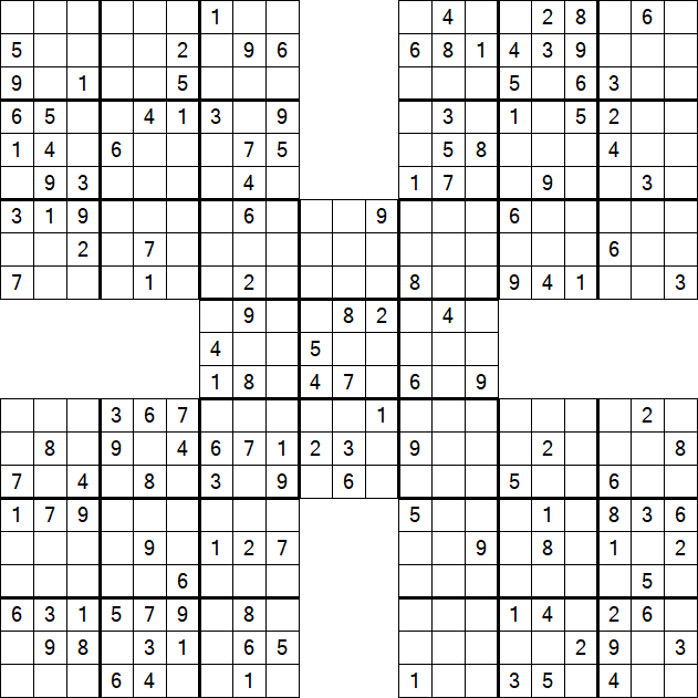 Samurai Sudoku - Moyen