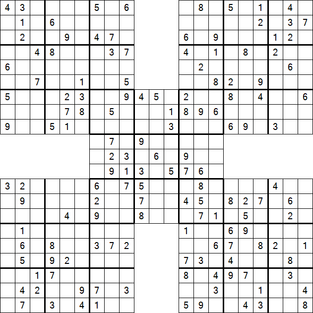 Samurai Sudoku - Moyen