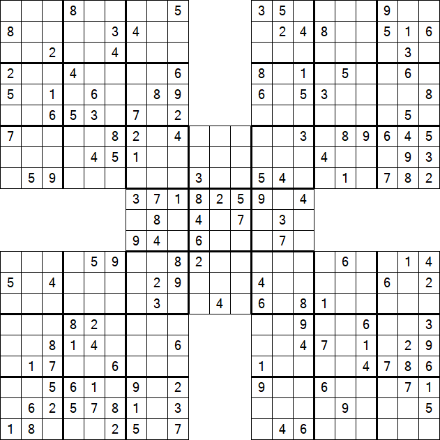 Samurai Sudoku - Moyen