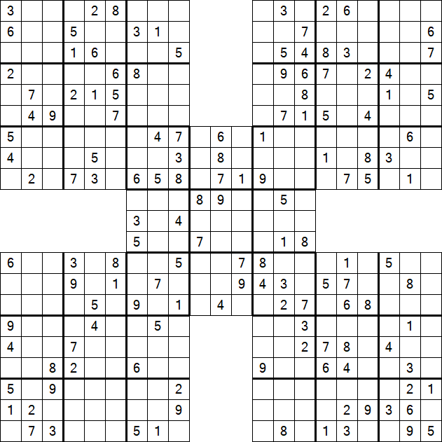 Samurai Sudoku - Moyen