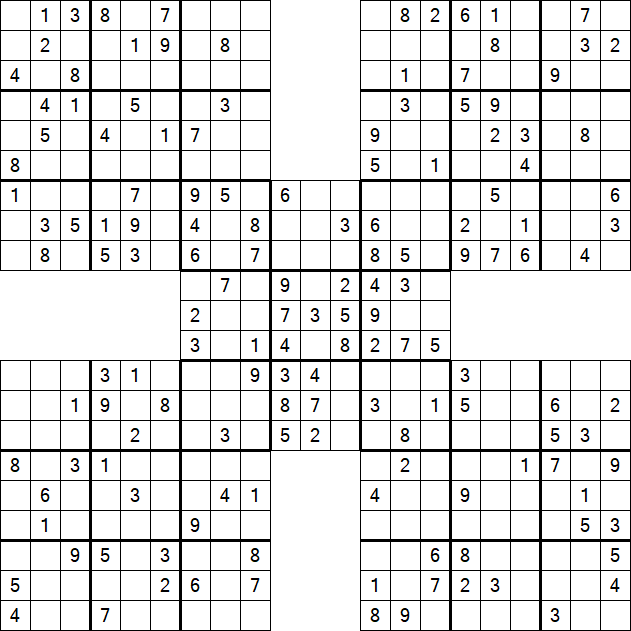 Samurai Sudoku - Moyen