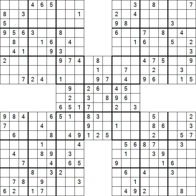 Samurai Sudoku - Moyen
