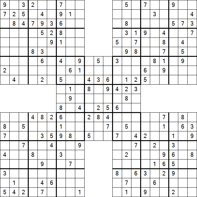 Samurai Sudoku - Moyen