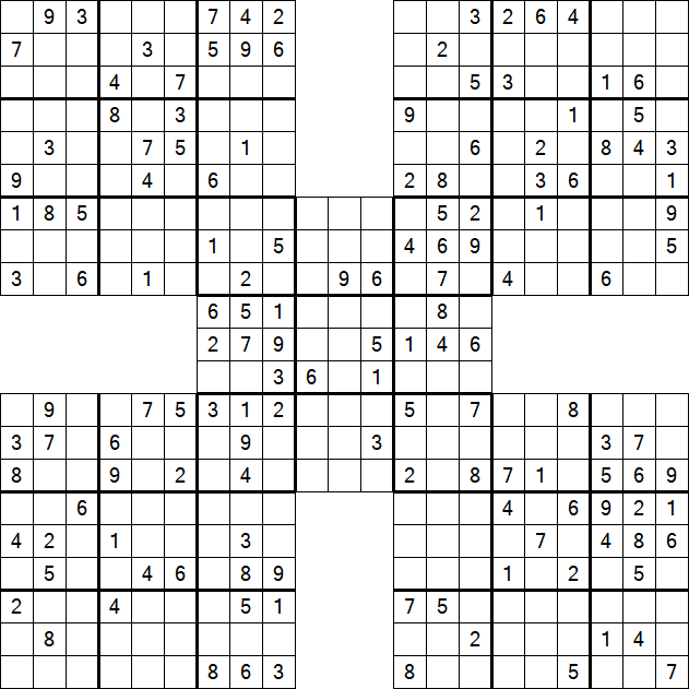 Samurai Sudoku - Moyen