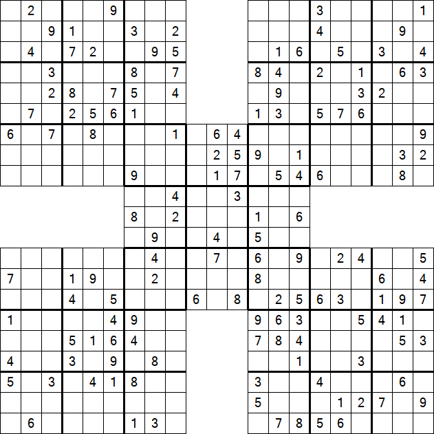 Samurai Sudoku - Moyen