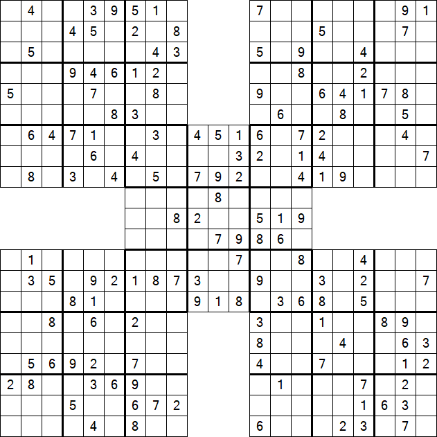 Samurai Sudoku - Moyen