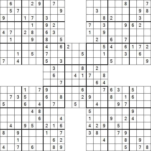 Samurai Sudoku - Moyen