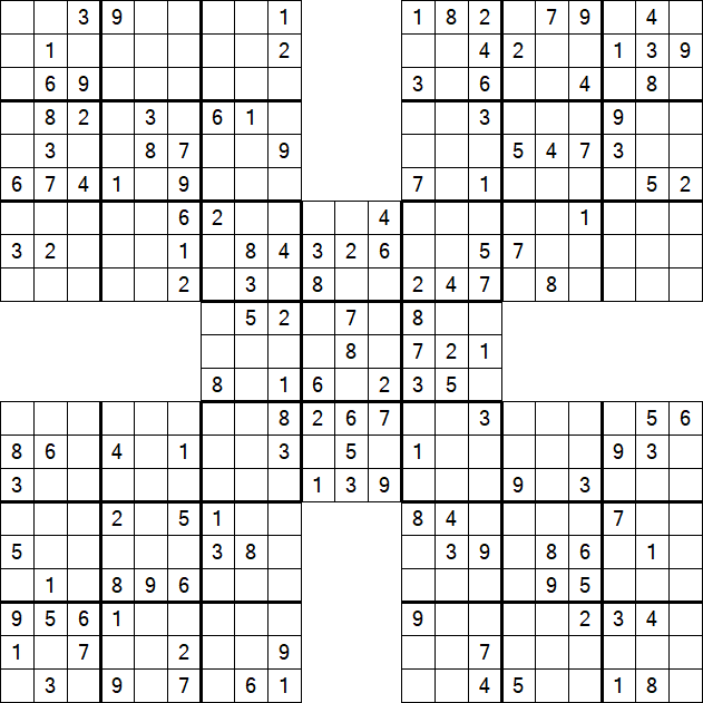 Samurai Sudoku - Moyen