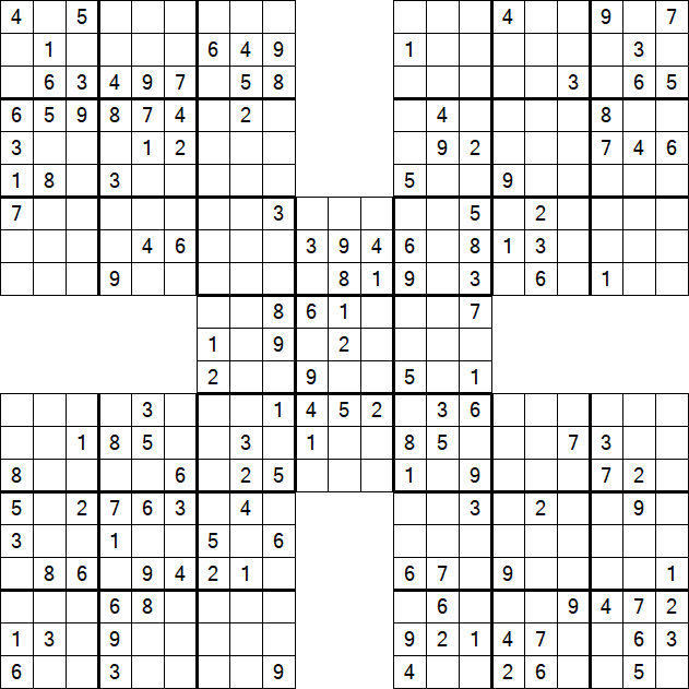 Samurai Sudoku - Moyen