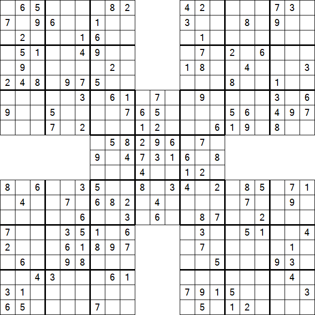 Samurai Sudoku - Moyen