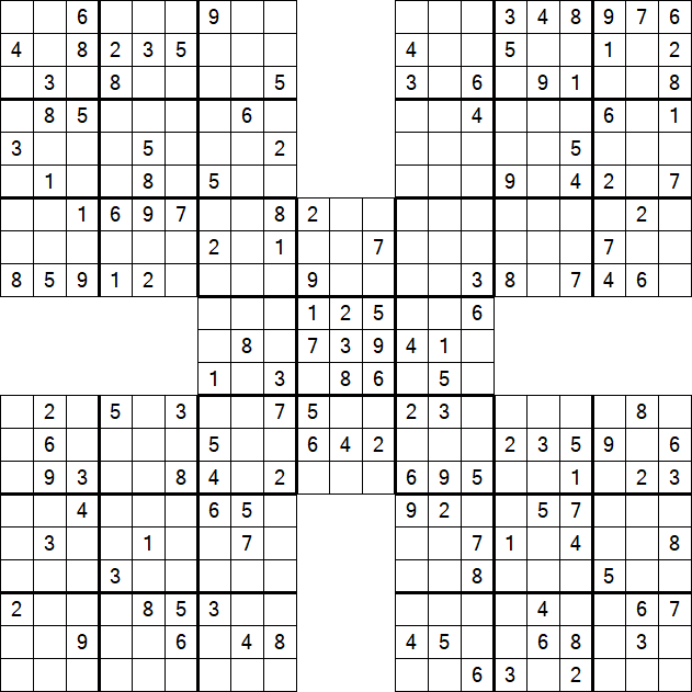 Samurai Sudoku - Moyen
