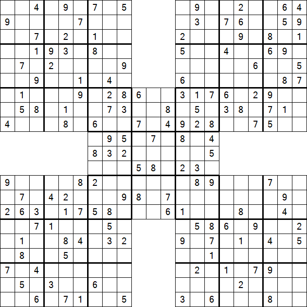 Samurai Sudoku - Moyen