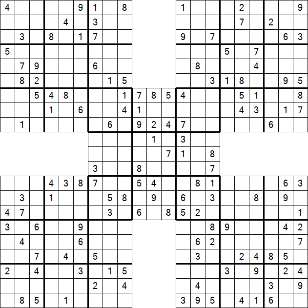 Samurai Sudoku - Moyen