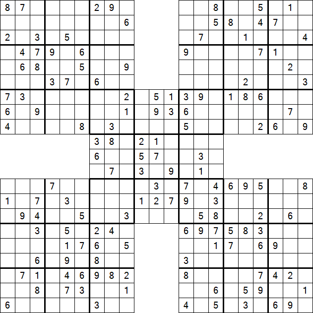 Samurai Sudoku - Moyen