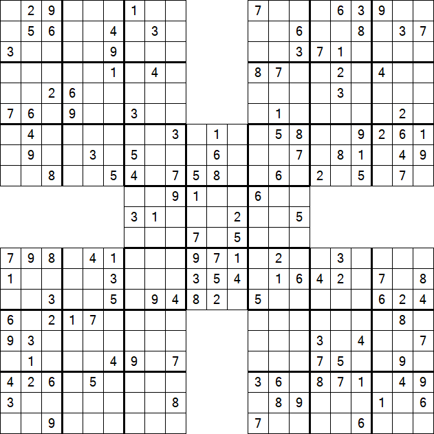 Samurai Sudoku - Moyen