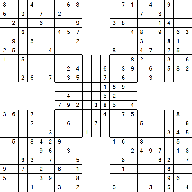 Samurai Sudoku - Moyen