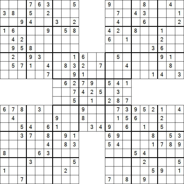 Samurai Sudoku - Moyen