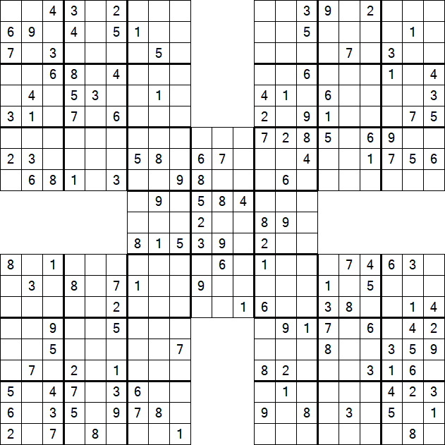 Samurai Sudoku - Moyen