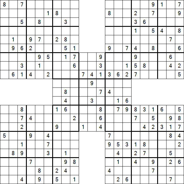 Samurai Sudoku - Moyen